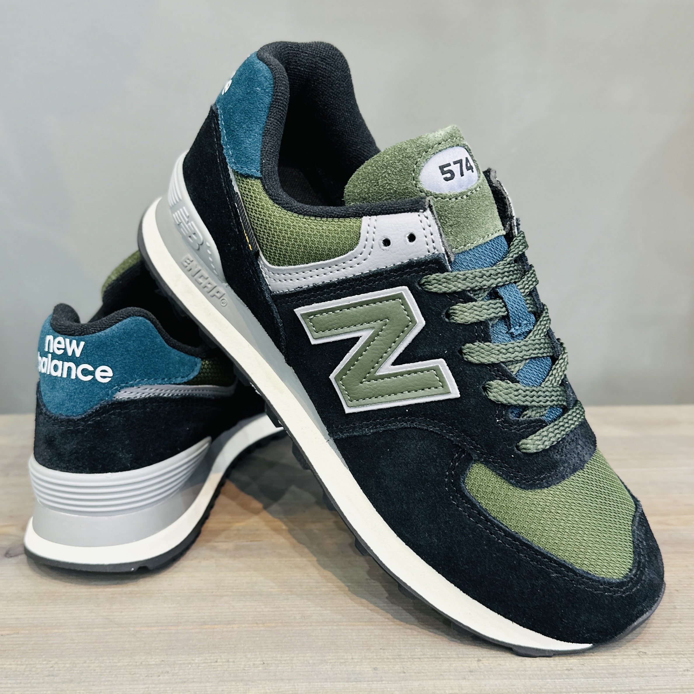 Кроссовки New Balance 574 Black Green