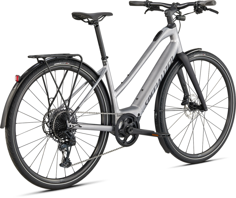 TURBO VADO - свой в городе! Specialized Turbo Vado SL 5.0 Step-Through EQ 2023 Brushed Aluminium / Black Reflective Артикул 93922-3305, 93922-3303, 93922-3304, 93922-3302