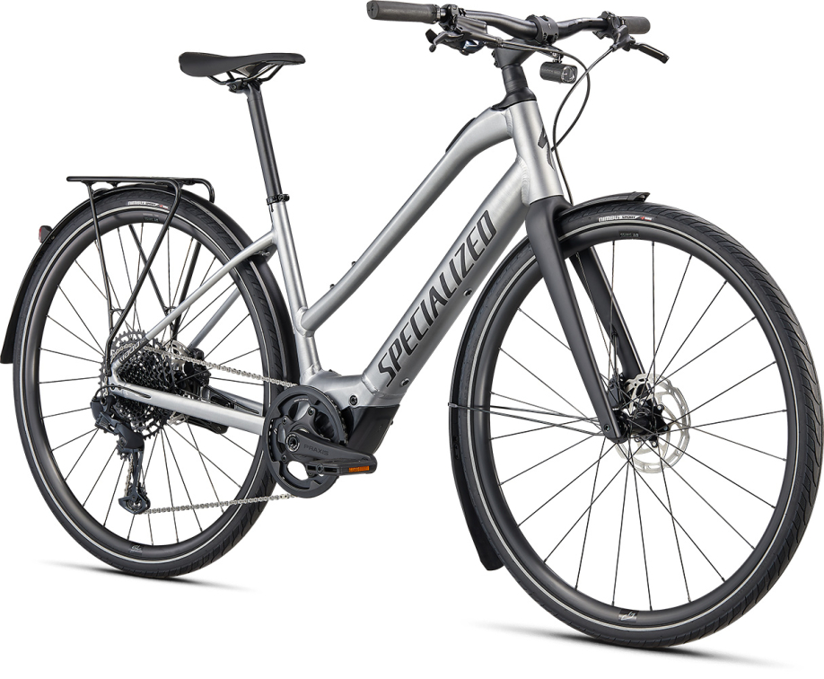 TURBO VADO - свой в городе! Specialized Turbo Vado SL 5.0 Step-Through EQ 2022 Brushed Aluminium / Black Reflective Артикул 93921-3105, 93921-3104, 93921-3103, 93921-3102