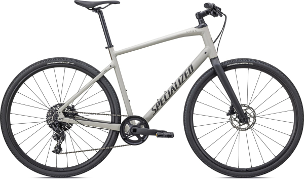 Городские велосипеды Specialized Sirrus X 4.0 2022 Gloss White Mountains / Taupe / Satin Black Reflective Артикул 92422-5201, 92422-5202