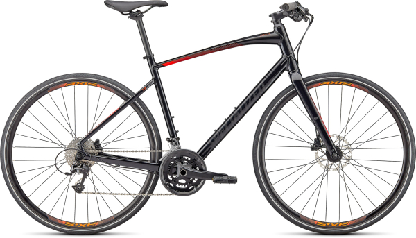 Городские велосипеды Specialized Sirrus 3.0 2022 Gloss Cast Black / Rocket Red / Satin Black Reflective Артикул 90922-7201, 90922-7200, 90922-7204, 90922-7202, 90922-7205, 90922-7203