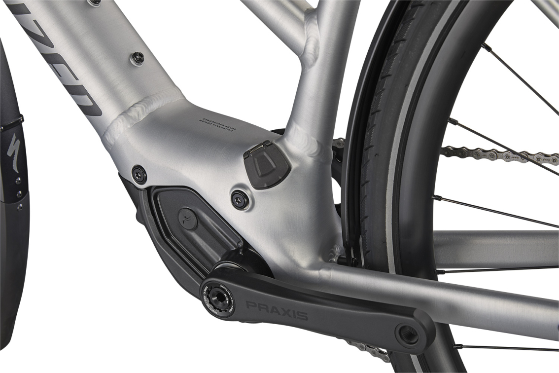 TURBO VADO - свой в городе! Specialized Turbo Vado SL 5.0 Step-Through EQ 2023 Brushed Aluminium / Black Reflective Артикул 93922-3305, 93922-3303, 93922-3304, 93922-3302