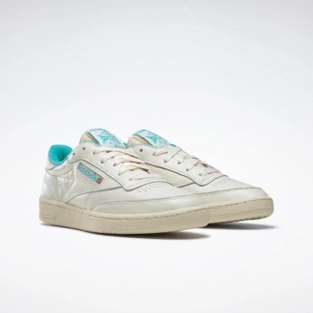 Кроссовки Кеды Reebok Club C 85 Vintage Vintage Chalk /paperwhite/classic teal Артикул GW97056.5, GW97057.5, GW970510, GW97059