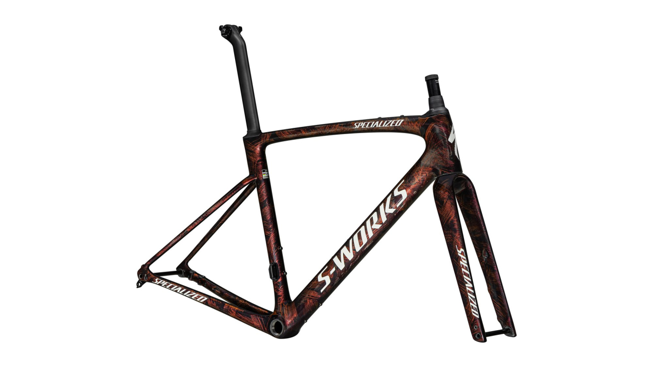 Рамы шоссе, гревел рама Specialized S-Works Roubaix SL8 Frameset 2025 Gloss Carbon / Red To Gold And Solidity Dry Brush Артикул 74425-0061, 74425-0044, 74425-0052, 74425-0054, 74425-0049, 74425-0056, 74425-0058