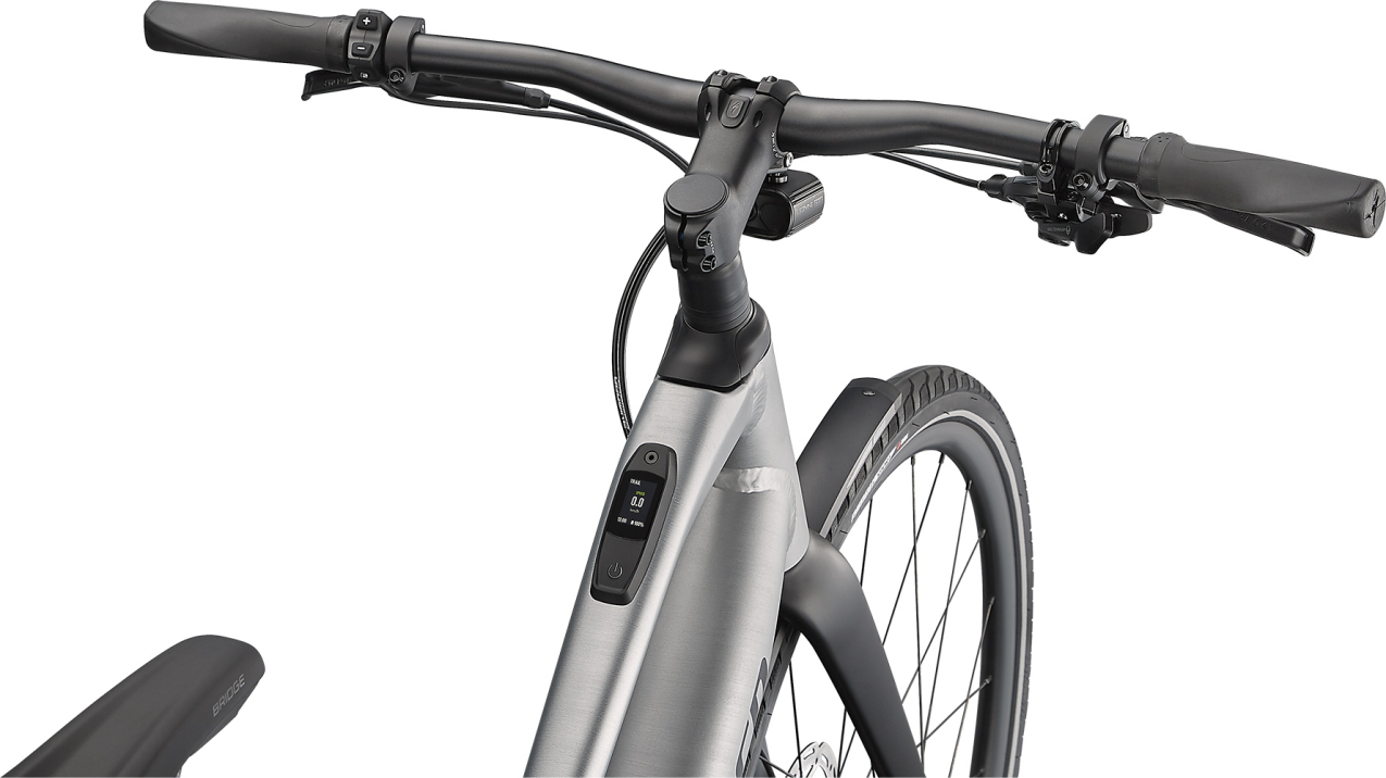 TURBO VADO - свой в городе! Specialized Turbo Vado SL 5.0 Step-Through EQ 2023 Brushed Aluminium / Black Reflective Артикул 93922-3305, 93922-3303, 93922-3304, 93922-3302