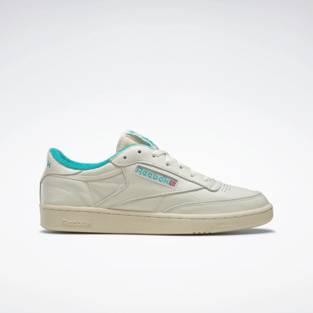 Кроссовки Кеды Reebok Club C 85 Vintage Vintage Chalk /paperwhite/classic teal Артикул GW97056.5, GW97057.5, GW970510, GW97059