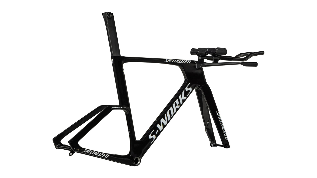 Рамы шоссе, гревел рама-модуль Specialized S-Works Shiv TT 2025 Gloss Tarmac Black / Metallic White Silver Артикул 77425-0201, 77425-0202, 77425-0204, 77425-0203