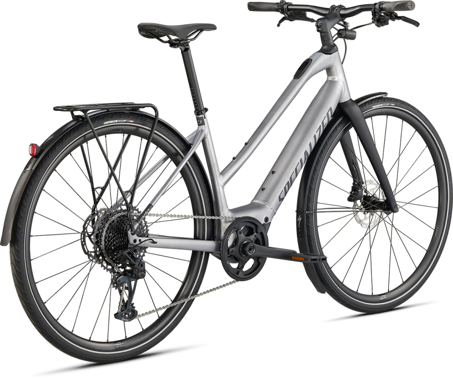 TURBO VADO - свой в городе! Specialized Turbo Vado SL 5.0 Step-Through EQ 2022 Brushed Aluminium / Black Reflective Артикул 93921-3105, 93921-3104, 93921-3103, 93921-3102