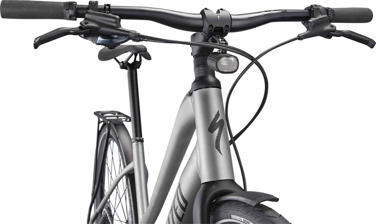 TURBO VADO - свой в городе! Specialized Turbo Vado SL 5.0 Step-Through EQ 2023 Brushed Aluminium / Black Reflective Артикул 93922-3305, 93922-3303, 93922-3304, 93922-3302