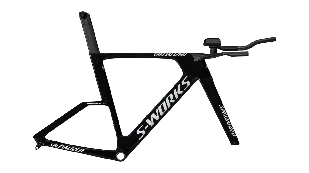 Рамы шоссе, гревел рама-модуль Specialized S-Works Shiv TT 2025 Gloss Tarmac Black / Metallic White Silver Артикул 77425-0201, 77425-0202, 77425-0204, 77425-0203