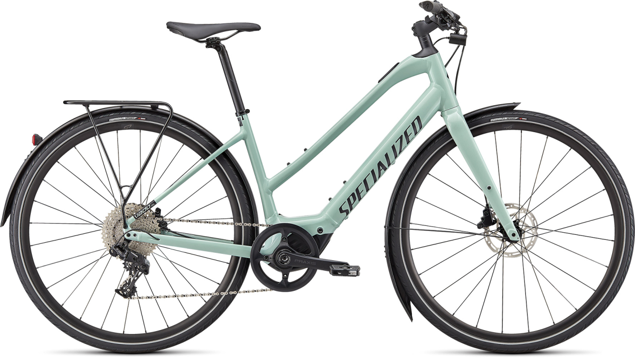TURBO VADO - свой в городе! Specialized Turbo Vado SL 4.0 Step-Through EQ 2022 White Sage / Black Reflective Артикул 93921-5205, 93921-5203, 93921-5202, 93921-5204