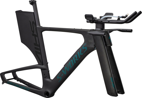 рама-модуль specialized s-works shiv ltd frameset 2024 gloss black nearly black smoke granite teal