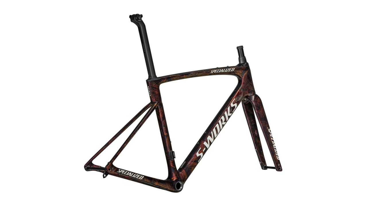 Рамы шоссе, гревел рама Specialized S-Works Roubaix SL8 Frameset 2025 Gloss Carbon / Red To Gold And Solidity Dry Brush Артикул 74425-0061, 74425-0044, 74425-0052, 74425-0054, 74425-0049, 74425-0056, 74425-0058