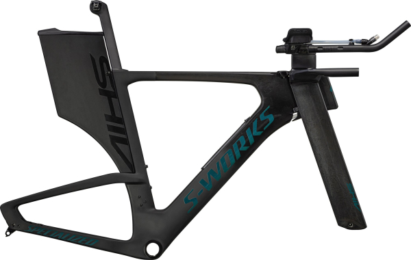 рама-модуль specialized s-works shiv ltd frameset 2024 gloss black nearly black smoke granite teal