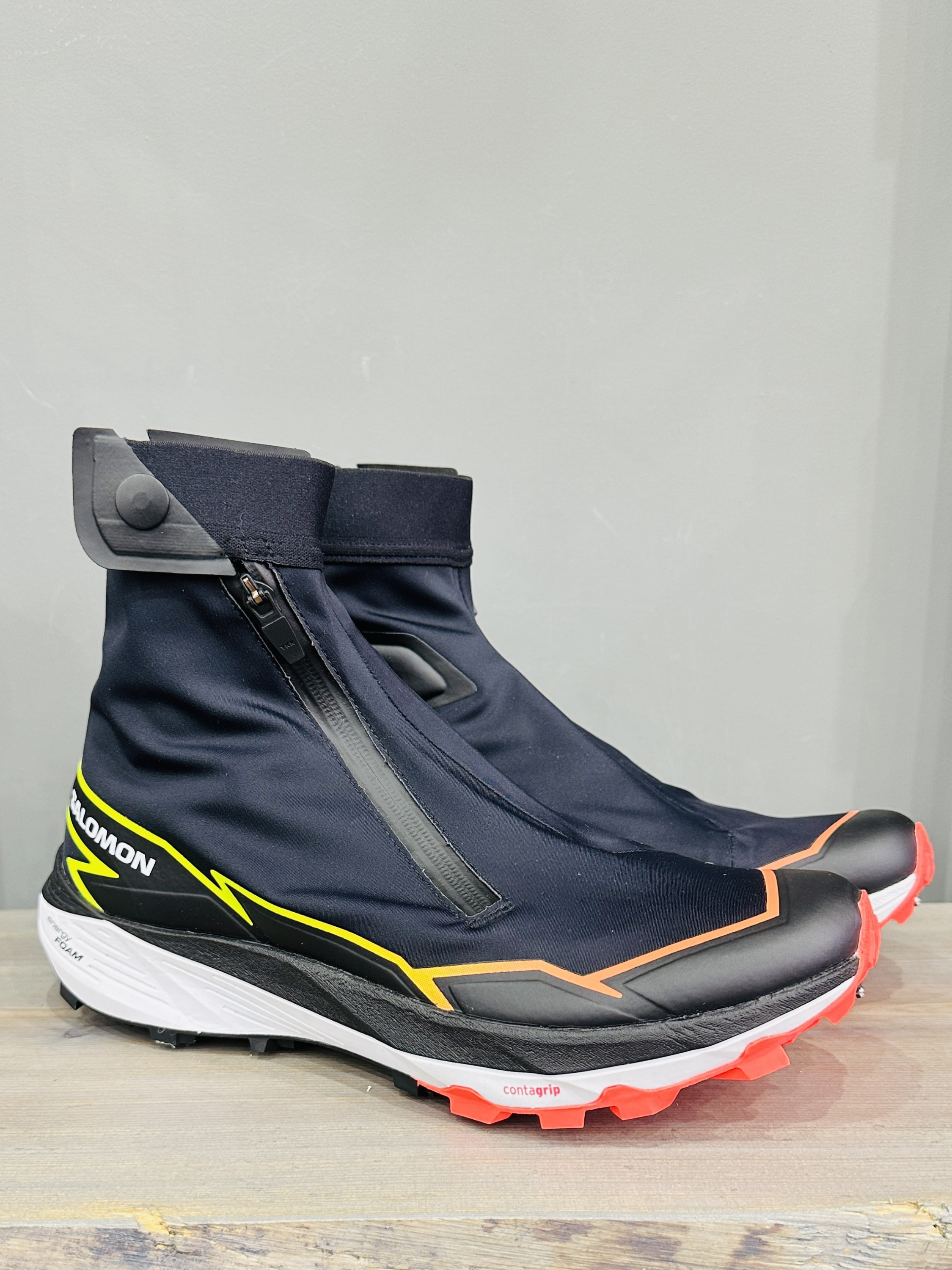 Кроссовки Salomon Winter Cross Spike Black/Neon Flame/Safety Yellow