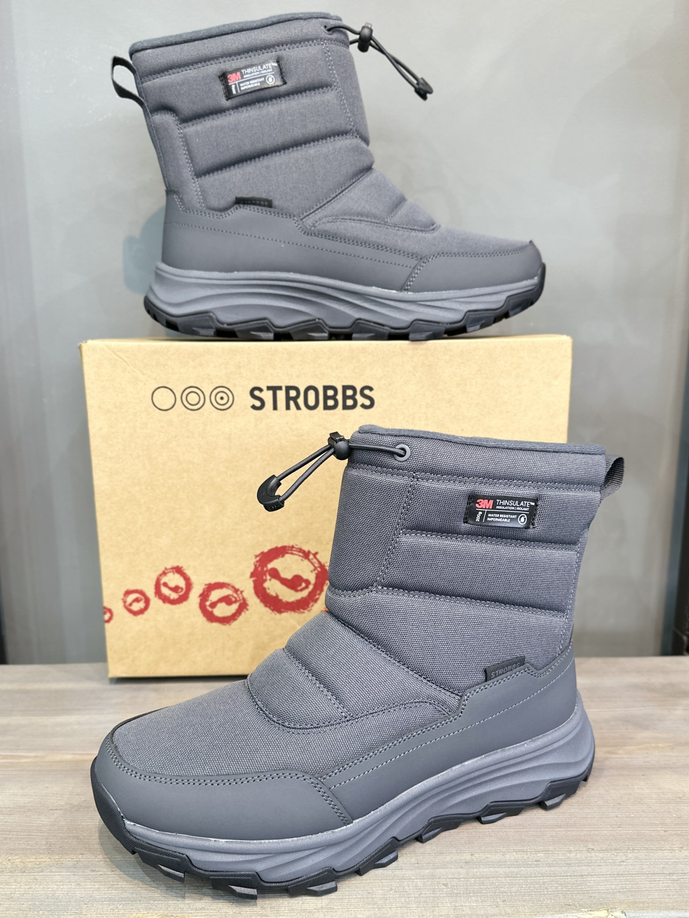 Полусапоги зимние Strobbs C9397-1 серый