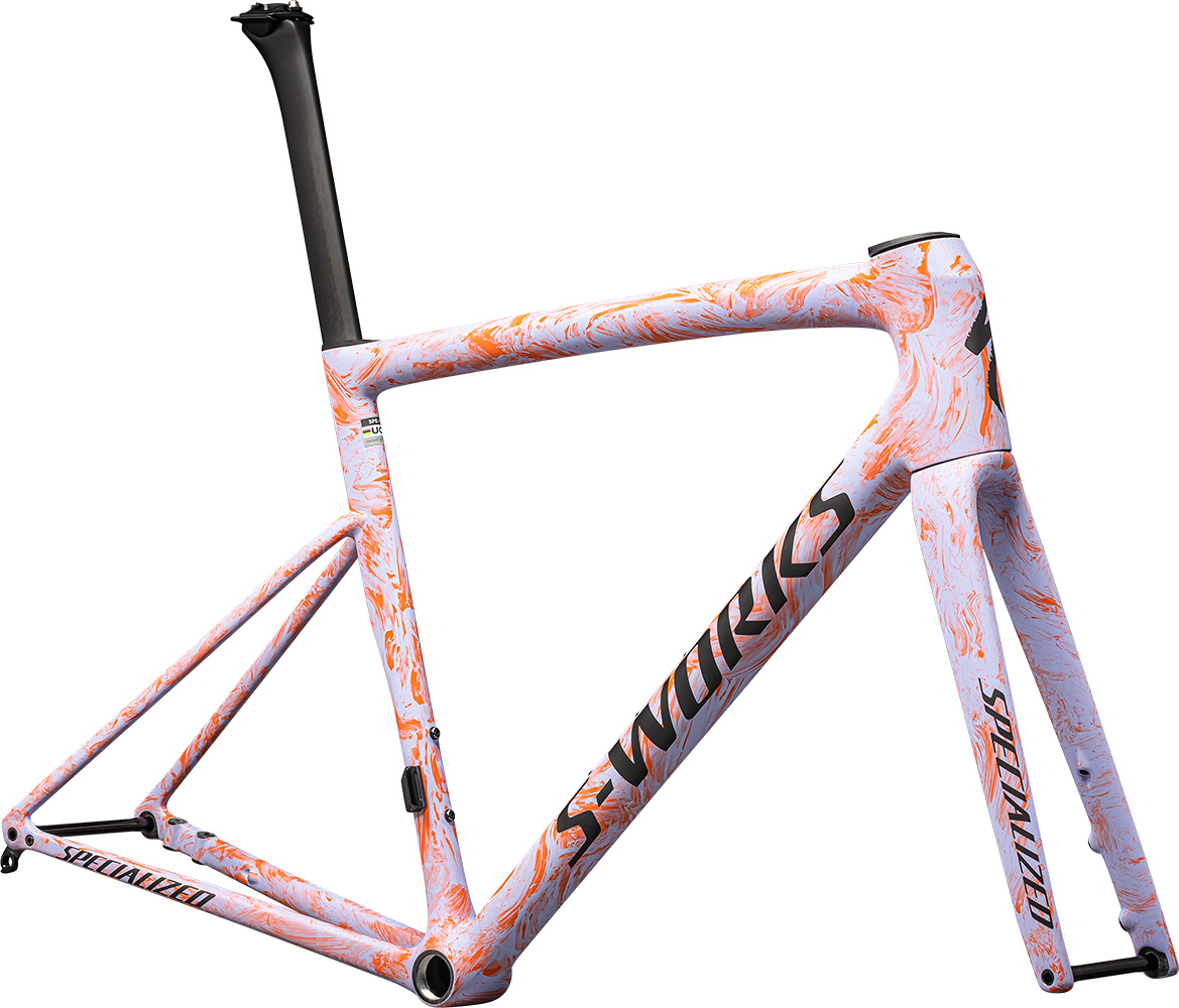 рама specialized s-works tarmac sl8 2024 satin powder indigo / amber glow strata / obsidian