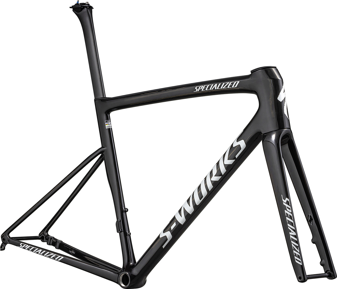 рама specialized s-works tarmac sl8 2024 project black ltd gloss carbon / metallic white silver