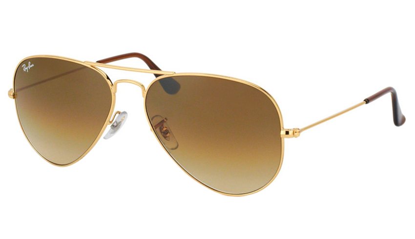 Очки городские Ray-Ban Aviator оправа Polished Gold Metal линза Light Brown Gradient