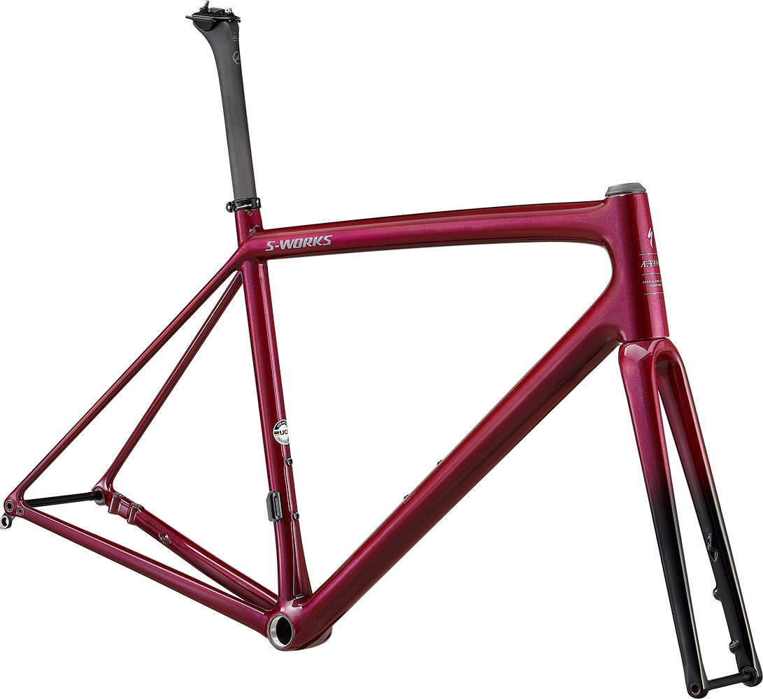 рама specialized s-works aethos 2022 chameleon supernova tint over maroon/chrome