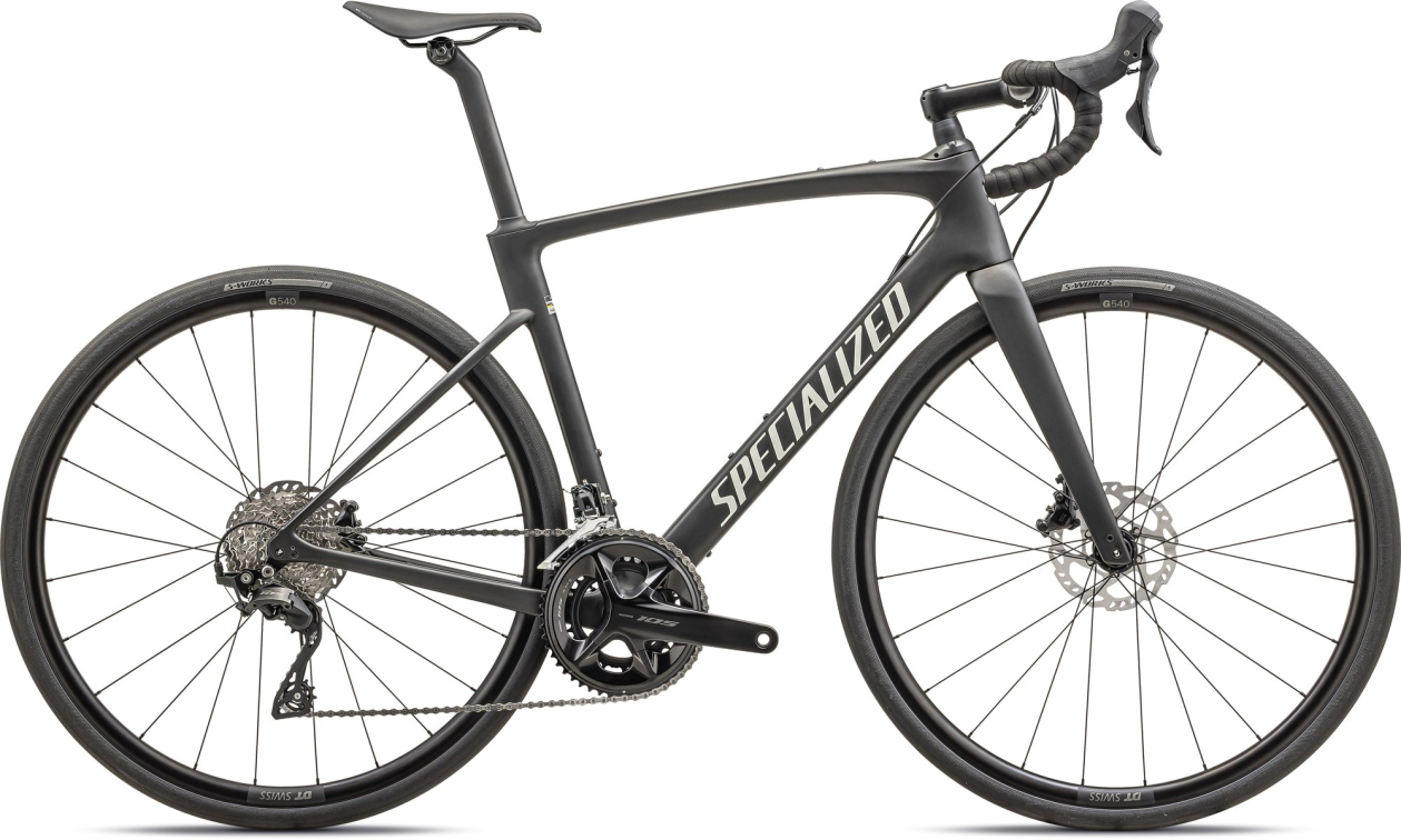 Шоссейные велосипеды Specialized Roubaix Sport 105 2024 Metallic Obsidian/Birch Артикул 94424-6044, 94424-6064, 94424-6054, 94424-6049, 94424-6052, 94424-6056, 94424-6061, 94424-6058