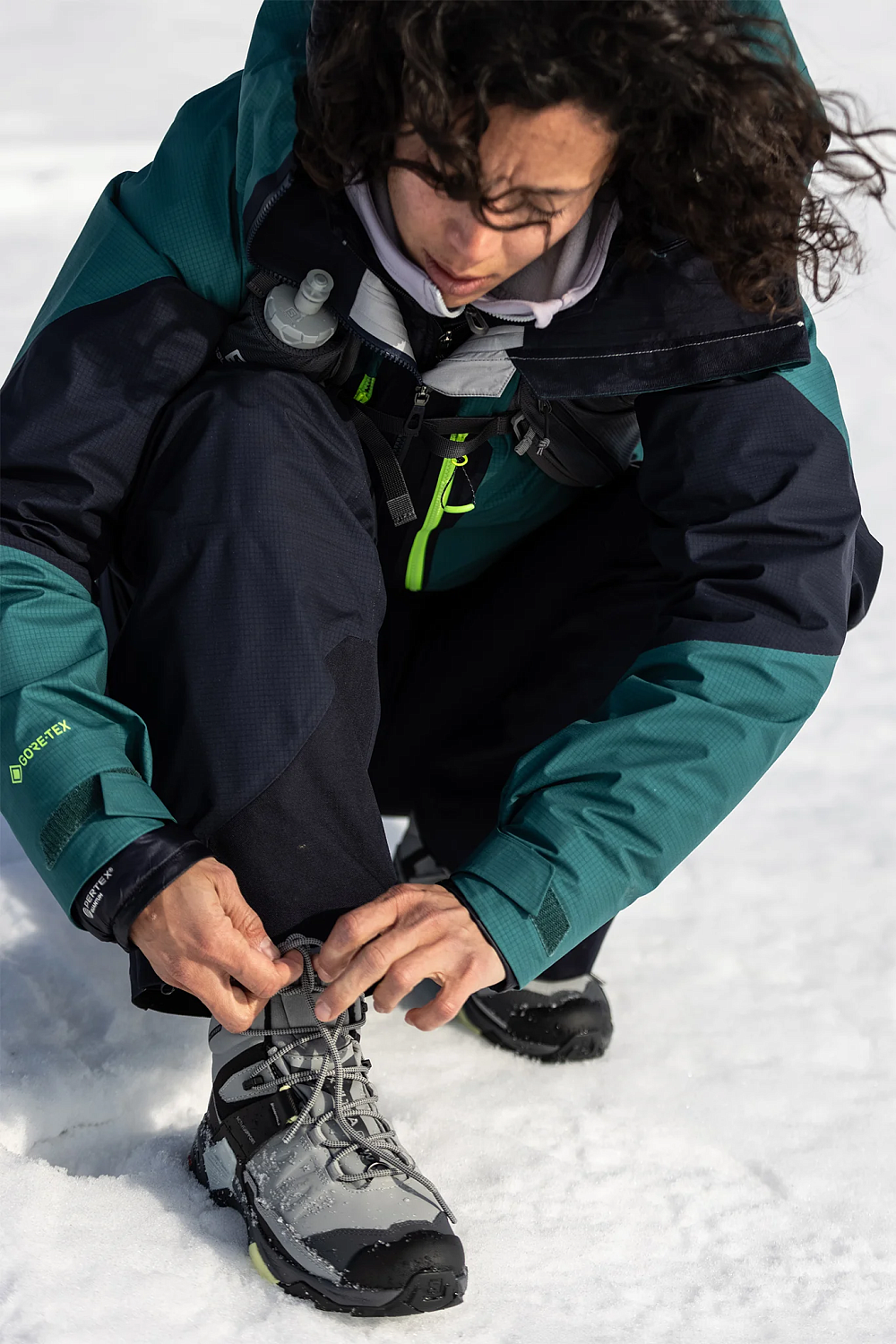 Ботинки женские Salomon X Ultra 4 Mid Winter Thinsulate Climasalomon Monument / Black / Charlock
