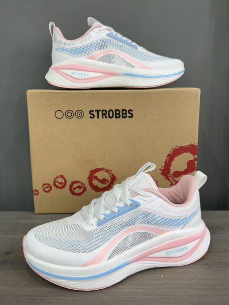 Кроссовки женские Strobbs F7639-6 белый-розовый