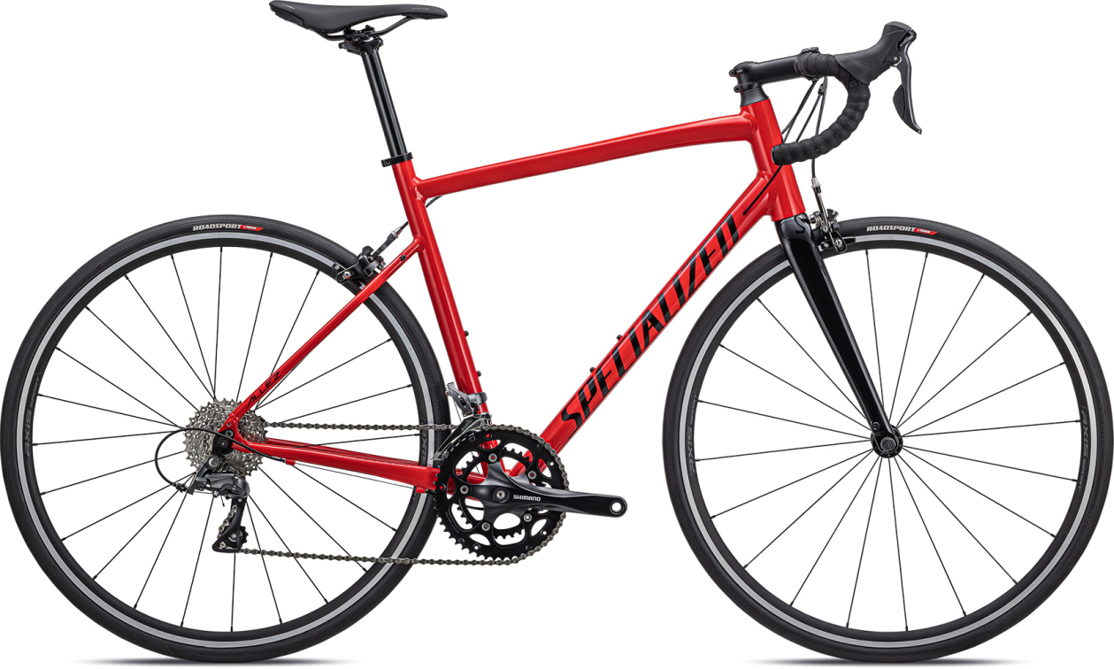 Шоссейные велосипеды Specialized Allez 2022 Gloss Flo Red/Tarmac Black Артикул 94622-7254, 94622-7256, 94622-7258, 94622-7261, 94622-7252, 94622-7249	