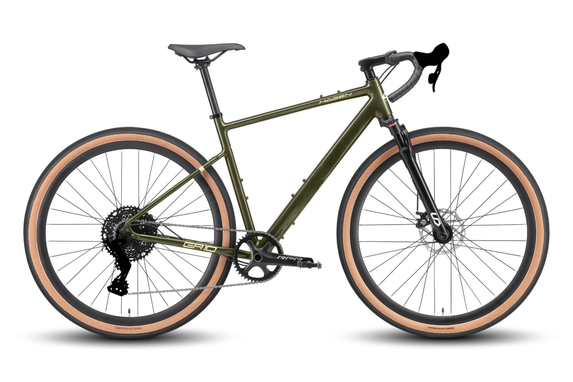 Гравийные велосипеды, комфорт плюс Hagen GR Ten Air 2025 Khaki Green Артикул H25GR10AKG700L, H25GR10AKG700M, H25GR10AKG700XL, H25GR10AKG700S