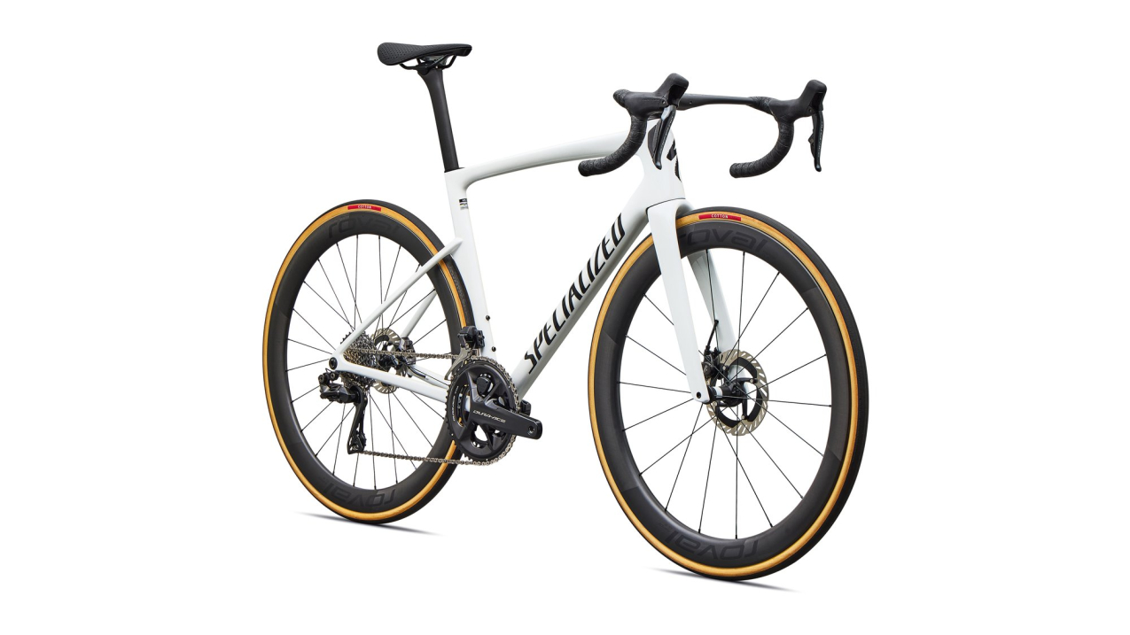 Шоссейные велосипеды Specialized Tarmac SL9 S-LEVEL DI2 2027 Gloss Metallic White Silver / Tarmac Black Артикул 94927-1358, 94927-1356, 94927-1354, 94927-1361, 94927-1352, 94927-1349, 94927-1344