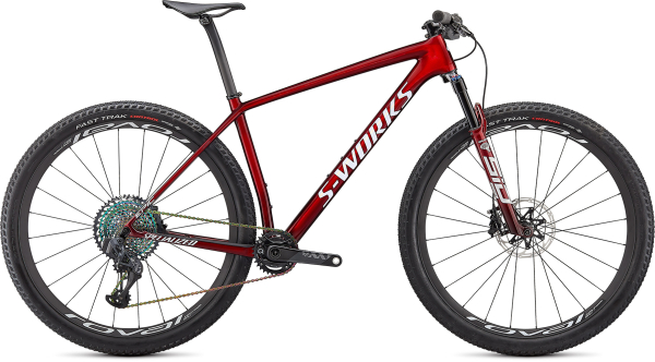 Specialized S-Works Epic Hardtail 2021 Gloss Red Tint Fade over Brushed Silver/Tarmac Black/White