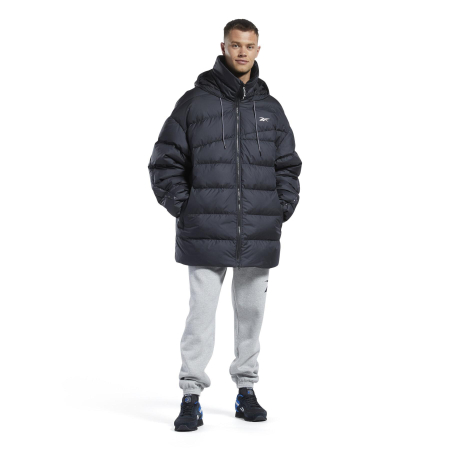 Куртки Куртка Reebok VECTOR LONG DOWN Jacket black/black/black Артикул HH8368XL, HH8368XS, HH8368M, HH8368S, HH8368L