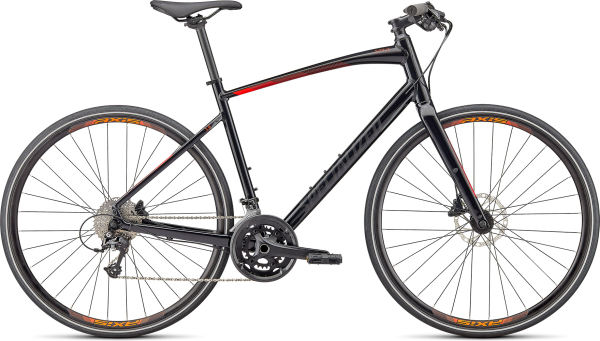 Городские велосипеды Specialized Sirrus 3.0 2021 Gloss Cast Black / Rocket Red / Satin Black Reflective Артикул 90920-7703