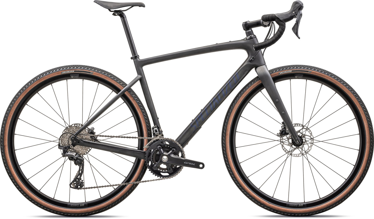 Гравийные велосипеды, комфорт плюс Specialized Diverge Sport Carbon 2025 Carbon / Blue Onyx Артикул 95425-6049, 95425-6054, 95425-6056, 95425-6058, 95425-6052, 95425-6061, 95425-6044