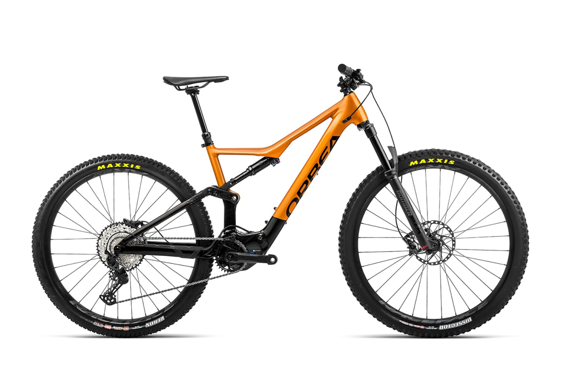 Электровелосипеды с двигателем Bosch, Yamaha, Shimano Orbea RISE H30 2022 Orange/Black Артикул M355SOB, M355MOB
