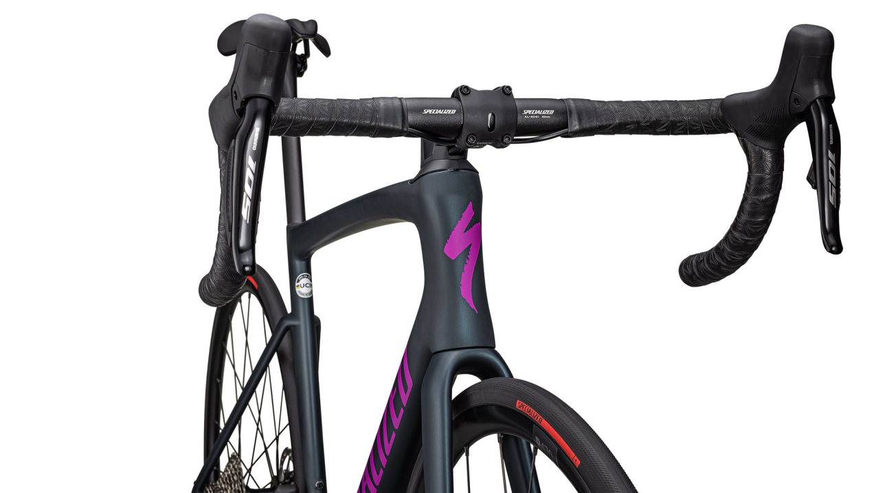 Шоссейные велосипеды Specialized Tarmal SL7 Comp 105 Di2 2023 Satin Metallic Deep Lake/Purple Orchid Артикул 90623-5356, 90623-5354, 90623-5361, 90623-5349, 90623-5358, 90623-5344, 90623-5352