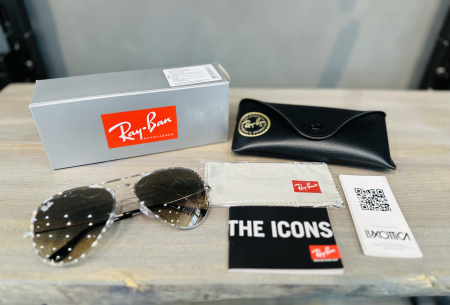 Очки Очки городские Ray-Ban Aviator оправа Polished Silver Metal линза Light Grey Gradient Артикул 