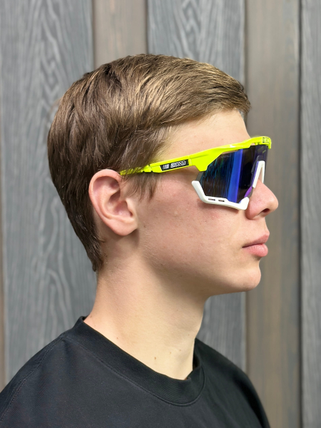 Очки Очки спортивные Scicon AeroShade XL оправа Yellow Fluo линза SCNPP Multimirror Blue + Clear Артикул 
