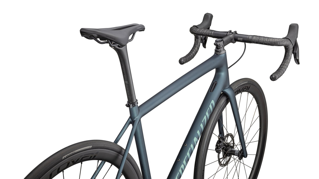 Шоссейные велосипеды Specialized Aethos Expert - SRAM Rival eTap AXS 2025 Satin Deep Lake Metallic / Green Pearl Артикул 97225-3158, 97225-3161, 97225-3152, 97225-3154, 97225-3149, 97225-3156