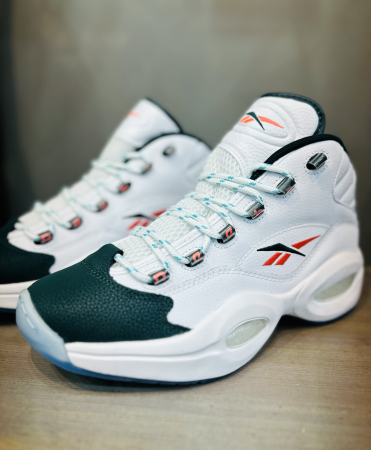 Кроссовки Кроссовки Reebok Question Mid ftwr white/forest green/orange flare Артикул GW885710, GW88579.5, GW885713, GW885710.5, GW88579, GW88578.5, GW88578