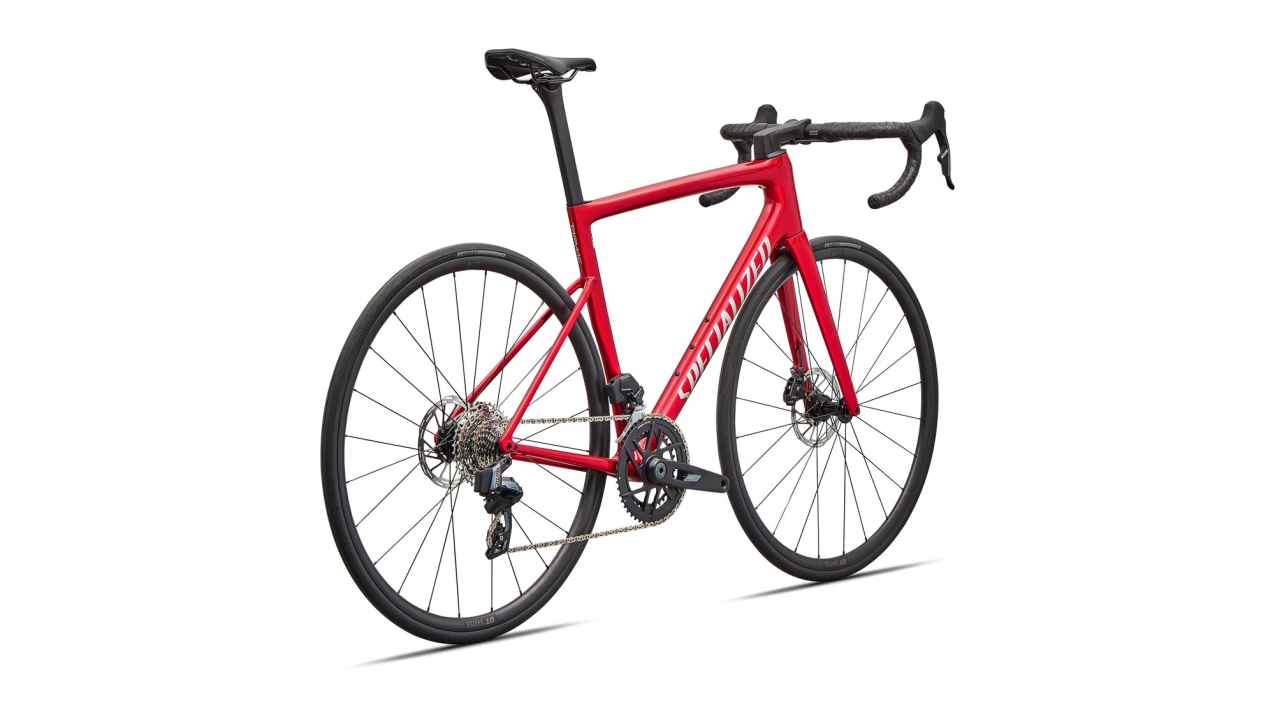 Шоссейные велосипеды Specialized Tarmac SL8 Comp - Sram Rival AXS  2026 Gloss Red Tint Over Silver Dust / Silver Dust Артикул 94926-5858, 94926-5849, 94926-5861, 94926-5852, 94926-5854, 94926-5856, 94926-5844