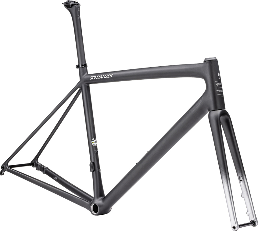 Рамы шоссе, гревел рама Specialized Aethos 2023 Carbon/Satin Flake Silver Артикул 77223-7052, 77223-7054, 77223-7049, 77223-7056, 77223-7058, 77223-7061