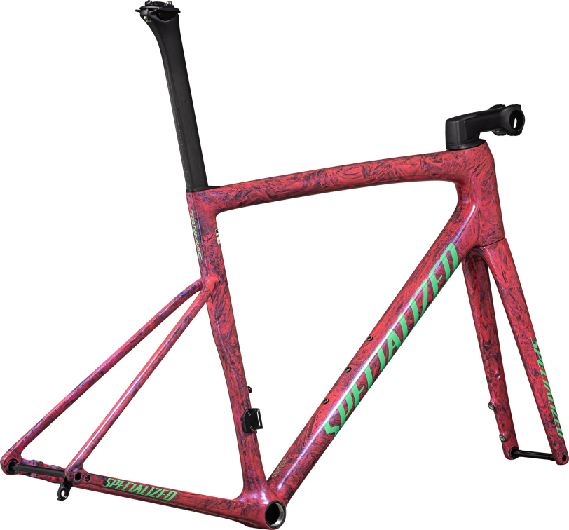Рамы шоссе, гревел рама Specialized Tarmac SL8 2024 Gloss Carbon / Metallic Vivid Pink Strata / Electric Green Артикул 74924-7154, 74924-7152, 74924-7158, 74924-7149, 74924-7144, 74924-7161, 74924-7156