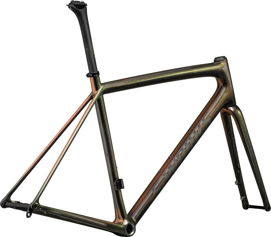 Рамы шоссе, гревел рама Specialized S-Works Aethos 2024 Gloss Carbon + Magenta-gold Edge Fade + All Over Gold Pearl 25% Артикул 77224-0152, 77224-0156, 77224-0149, 77224-0161, 77224-0158, 77224-0154