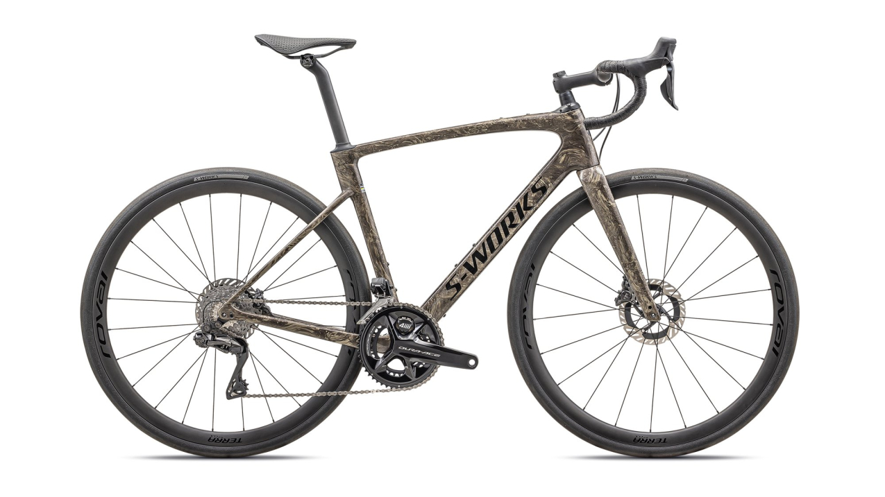Шоссейные велосипеды Specialized S-Works Roubaix SL8 - Dura-Ace Di2 2025 Gloss Toupe/Gunmetal Strata/Charcoal Артикул 94425-0161, 94425-0158, 94425-0154, 94425-0152, 94425-0156, 94425-0149, 94425-0144