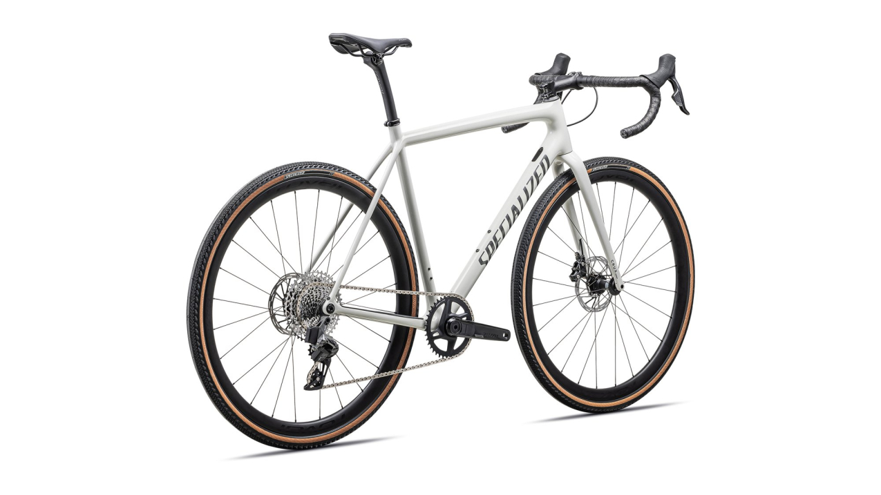 Циклокроссовые, внедорожные велосипеды Specialized Crux Expert Sram Rival eTap AXS 2025 Gloss Dune White / Smoke Liquid Metal Артикул 91425-3049, 91425-3052, 91425-3054, 91425-3058, 91425-3061, 91425-3056