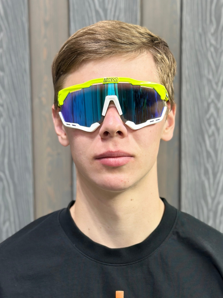 Очки Очки спортивные Scicon AeroShade XL оправа Yellow Fluo линза SCNPP Multimirror Blue + Clear Артикул 