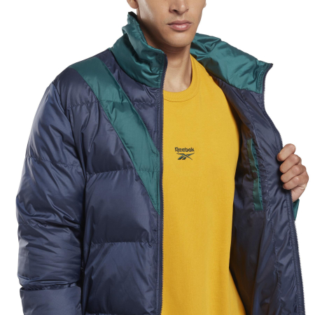 Куртки Куртка Reebok OW U SYNDWN B Jacket vector navy/forest green Артикул HI0920L, HI0920S, HI0920XS, HI0920M, HI0920XL, HI09202XL