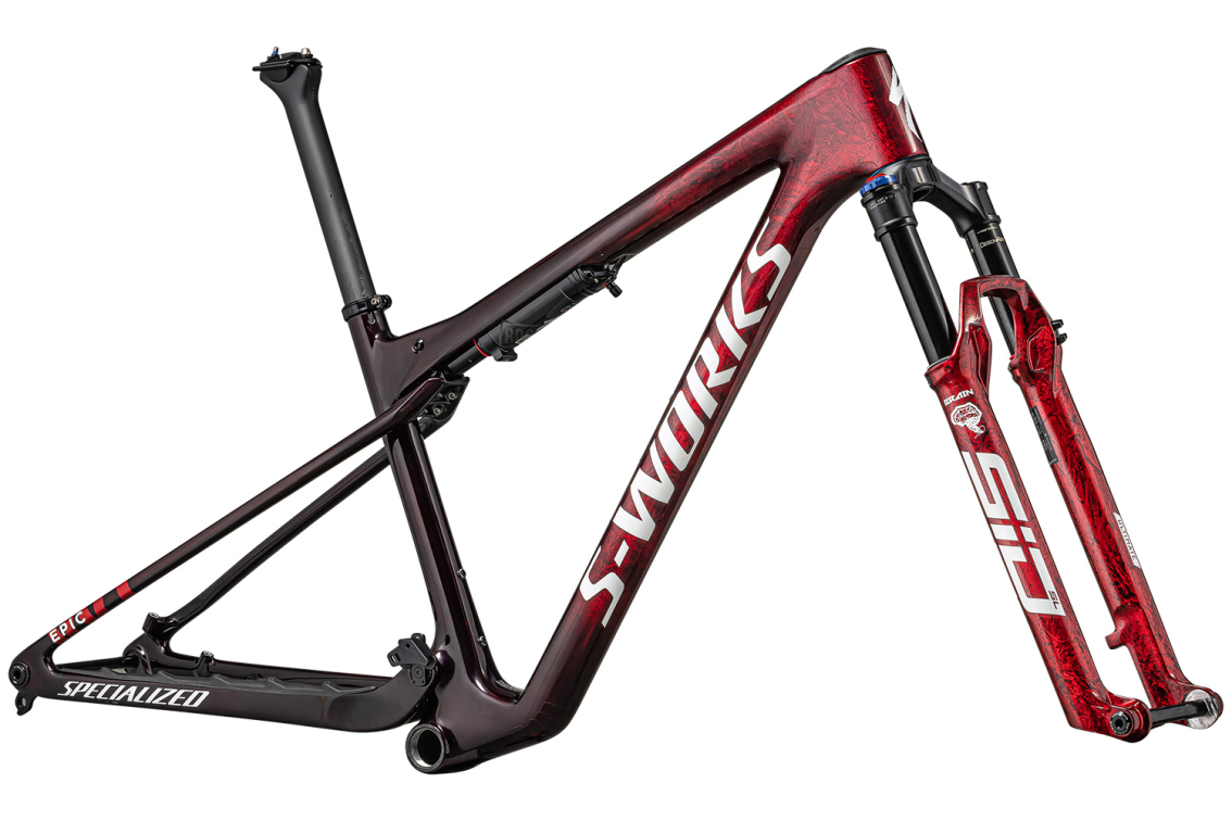 S-WORKS горные велосипеды рама Specialized S-Works Epic World Cup 2024 Gloss Red Tint / Flake Silver Granite / Metallic White  Артикул 73123-0005, 73123-0003, 73123-0002, 73123-0004, 73123-0001