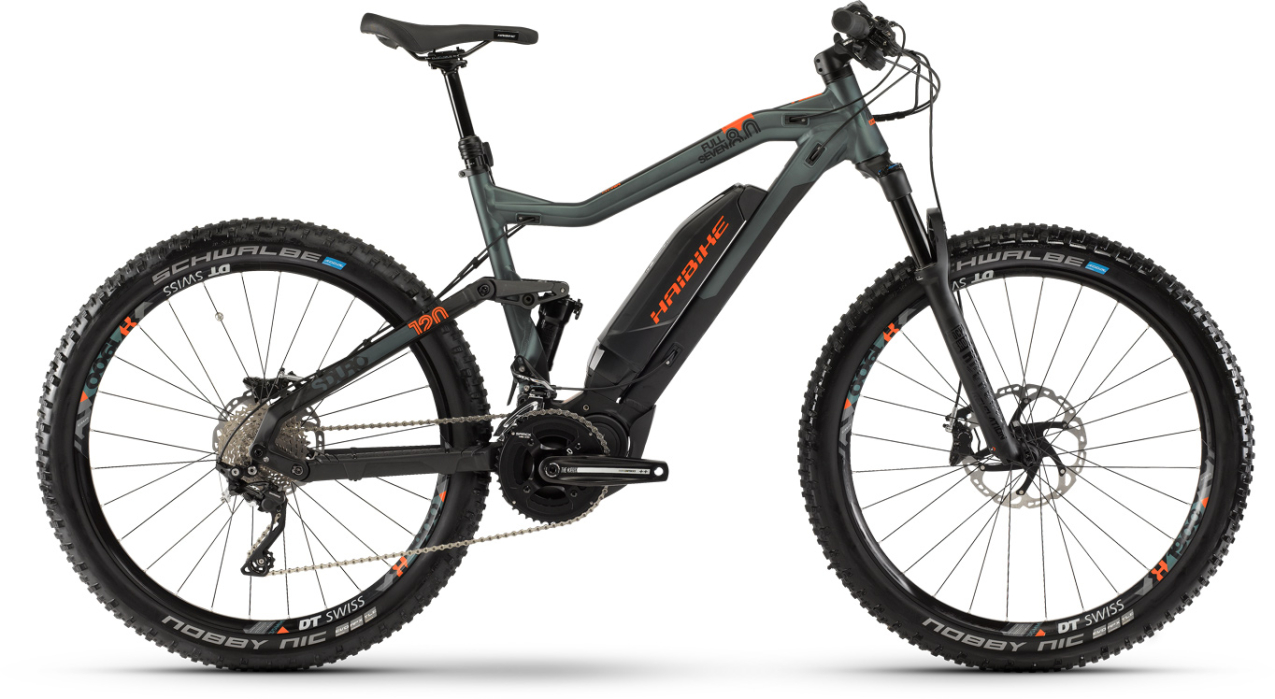 Электровелосипеды с двигателем Bosch, Yamaha, Shimano HAIBIKE SDURO FullSeven 8.0 500Wh 20 s. XT 2019 / серый-оранжевый Артикул 4540180948, 4540180944
